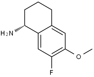 (R)-7-Fluoro-1,2,3,4-tetrahydro-6-methoxy-1-naphthalenamine Struktur