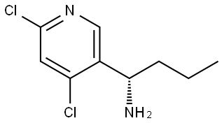 (1S)-1-(4,6-DICHLORO(3-PYRIDYL))BUTYLAMINE 结构式