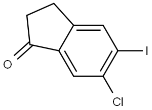 6-chloro-5-iodo-2,3-dihydro-1H-inden-1-one Structure