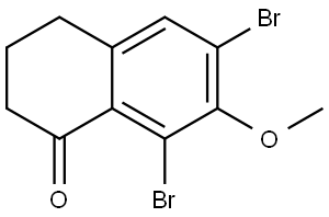 6,8-DIBROMO-7-METHOXY-1,2,3,4-TETRAHYDRONAPHTHALEN-1-ONE 结构式