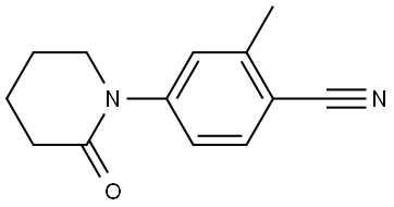 2-Methyl-4-(2-oxo-1-piperidinyl)benzonitrile Structure