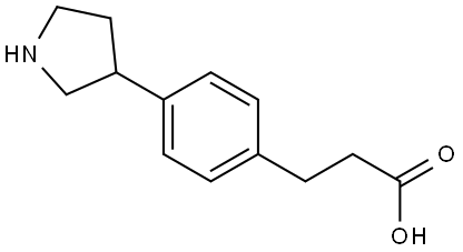 3-[4-(pyrrolidin-3-yl)phenyl]propanoic acid Structure