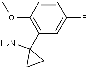 1-(5-氟-2-甲氧基苯基)环丙烷胺,1260878-12-3,结构式