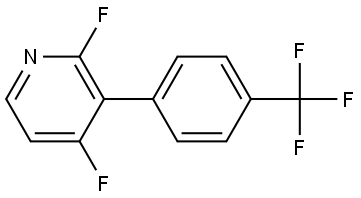 2,4-Difluoro-3-[4-(trifluoromethyl)phenyl]pyridine 化学構造式