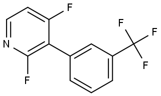 2,4-Difluoro-3-[3-(trifluoromethyl)phenyl]pyridine 结构式