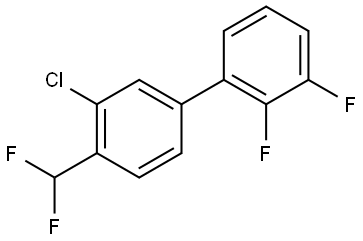 3'-Chloro-4'-(difluoromethyl)-2,3-difluoro-1,1'-biphenyl 结构式