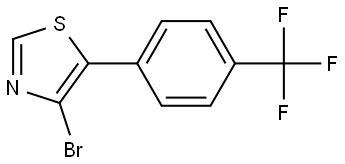 4-Bromo-5-(4-trifluoromethylphenyl)thiazole,1264034-24-3,结构式