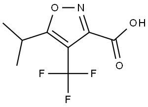 3-Isoxazolecarboxylic acid, 5-(1-methylethyl)-4-(trifluoromethyl)- Struktur