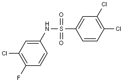 3,4-Dichloro-N-(3-chloro-4-fluorophenyl)benzenesulfonamide 结构式