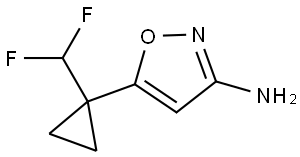 5-[1-(difluoromethyl)cyclopropyl]-1,2-oxazol-3-amine Struktur