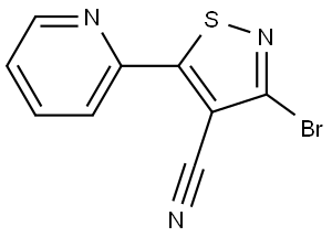 3-溴-5-(2-吡啶基)异噻唑-4-甲腈,1268247-92-2,结构式