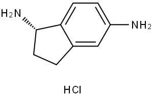 (1S)-2,3-dihydro-1H-indene-1,5-diamine hydrochloride Structure