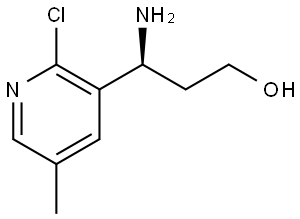 (3S)-3-AMINO-3-(2-CHLORO-5-METHYL (3-PYRIDYL))PROPAN-1-OL,1269804-64-9,结构式