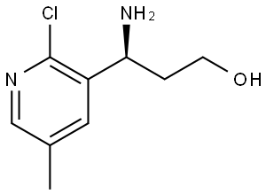 (3S)-3-AMINO-3-(2-CHLORO-5-METHYL (3-PYRIDYL))PROPAN-1-OL Structure