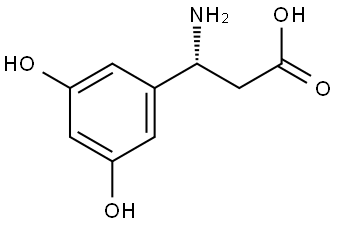 (3R)-3-amino-3-(3,5-dihydroxyphenyl)propanoic acid Structure