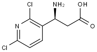 (3S)-3-AMINO-3-(2,6-DICHLOROPYRIDIN-3-YL)PROPANOIC ACID Struktur