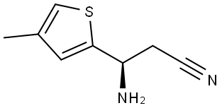 (3R)-3-AMINO-3-(4-METHYLTHIOPHEN-2-YL)PROPANENITRILE Structure