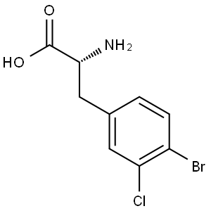 4-Bromo-3-chloro-D-phenylalanine 结构式