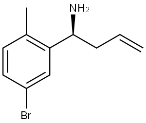 (1S)-1-(5-BROMO-2-METHYLPHENYL)BUT-3-EN-1-AMINE 结构式