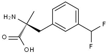 (S)-2-amino-3-(3-(difluoromethyl)phenyl)-2-methylpropanoic acid Struktur
