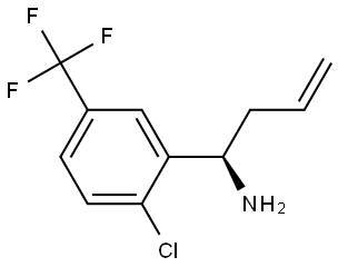 (1R)-1-[2-CHLORO-5-(TRIFLUOROMETHYL)PHENYL]BUT-3-EN-1-AMINE 结构式