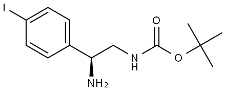 tert-butyl N-[(2S)-2-amino-2-(4-iodophenyl)ethyl]carbamate,1270009-24-9,结构式