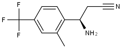 (3R)-3-AMINO-3-[2-METHYL-4-(TRIFLUOROMETHYL)PHENYL]PROPANENITRILE Structure