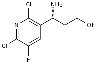 (3R)-3-amino-3-(2,6-dichloro-5-fluoropyridin-3-yl)propan-1-ol Structure