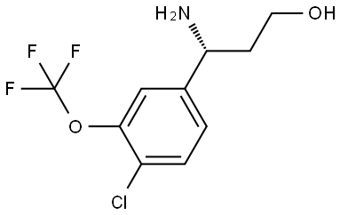 (3R)-3-AMINO-3-[4-CHLORO-3-(TRIFLUOROMETHOXY)PHENYL]PROPAN-1-OL 化学構造式
