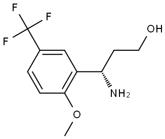 (3S)-3-AMINO-3-[2-METHOXY-5-(TRIFLUOROMETHYL)PHENYL]PROPAN-1-OL Structure