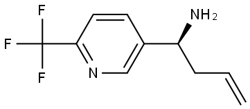 (1S)-1-[6-(TRIFLUOROMETHYL)(3-PYRIDYL)]BUT-3-ENYLAMINE,1270123-08-4,结构式