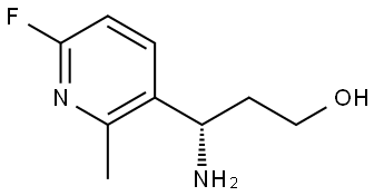 (3S)-3-AMINO-3-(6-FLUORO-2-METHYLPYRIDIN-3-YL)PROPAN-1-OL 结构式