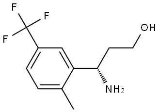 (3S)-3-AMINO-3-[2-METHYL-5-(TRIFLUOROMETHYL)PHENYL]PROPAN-1-OL Structure