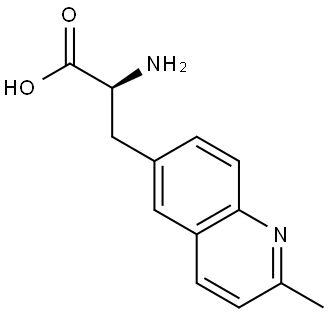 (S)-2-amino-3-(2-methylquinolin-6-yl)propanoic acid 结构式