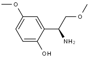 2-[(1S)-1-amino-2-methoxyethyl]-4-methoxyphenol 结构式