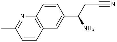 (3R)-3-AMINO-3-(2-METHYL (6-QUINOLYL))PROPANENITRILE Struktur