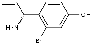 4-((1R)-1-AMINOPROP-2-ENYL)-3-BROMOPHENOL 结构式