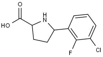 5-(3-chloro-2-fluorophenyl)pyrrolidine-2-carboxylic acid Structure