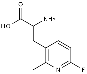 2-AMINO-3-(6-FLUORO-2-METHYLPYRIDIN-3-YL)PROPANOIC ACID 化学構造式