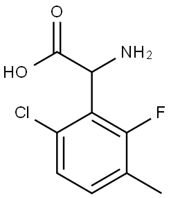 2-AMINO-2-(6-CHLORO-2-FLUORO-3-METHYLPHENYL)ACETIC ACID Structure