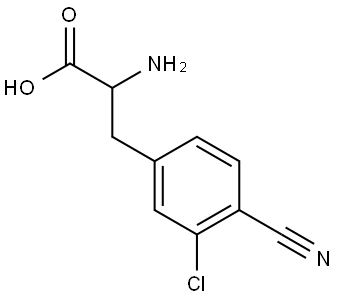 (2S)-2-amino-3-(3-chloro-4-cyanophenyl)propanoic acid 结构式