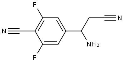 4-(1-AMINO-2-CYANOETHYL)-2,6-DIFLUOROBENZENECARBONITRILE Structure