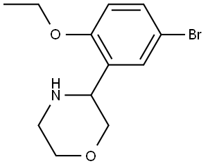 4-BROMO-1-ETHOXY-2-MORPHOLIN-3-YLBENZENE Struktur