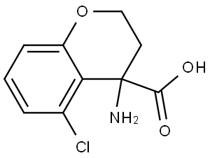 4-Amino-5-chloro-3,4-dihydro-2H-1-benzopyran-4-carboxylic acid,1270374-69-0,结构式