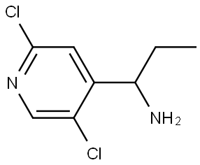 1-(2,5-DICHLORO-4-PYRIDYL)PROPYLAMINE Structure