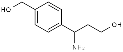 3-AMINO-3-[4-(HYDROXYMETHYL)PHENYL]PROPAN-1-OL 结构式