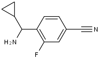4-[AMINO(CYCLOPROPYL)METHYL]-3-FLUOROBENZONITRILE,1270392-12-5,结构式