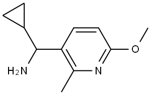 CYCLOPROPYL(6-METHOXY-2-METHYLPYRIDIN-3-YL)METHANAMINE,1270401-62-1,结构式