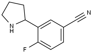 4-FLUORO-3-(PYRROLIDIN-2-YL)BENZONITRILE Struktur