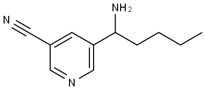 5-(1-AMINOPENTYL)PYRIDINE-3-CARBONITRILE,1270419-19-6,结构式